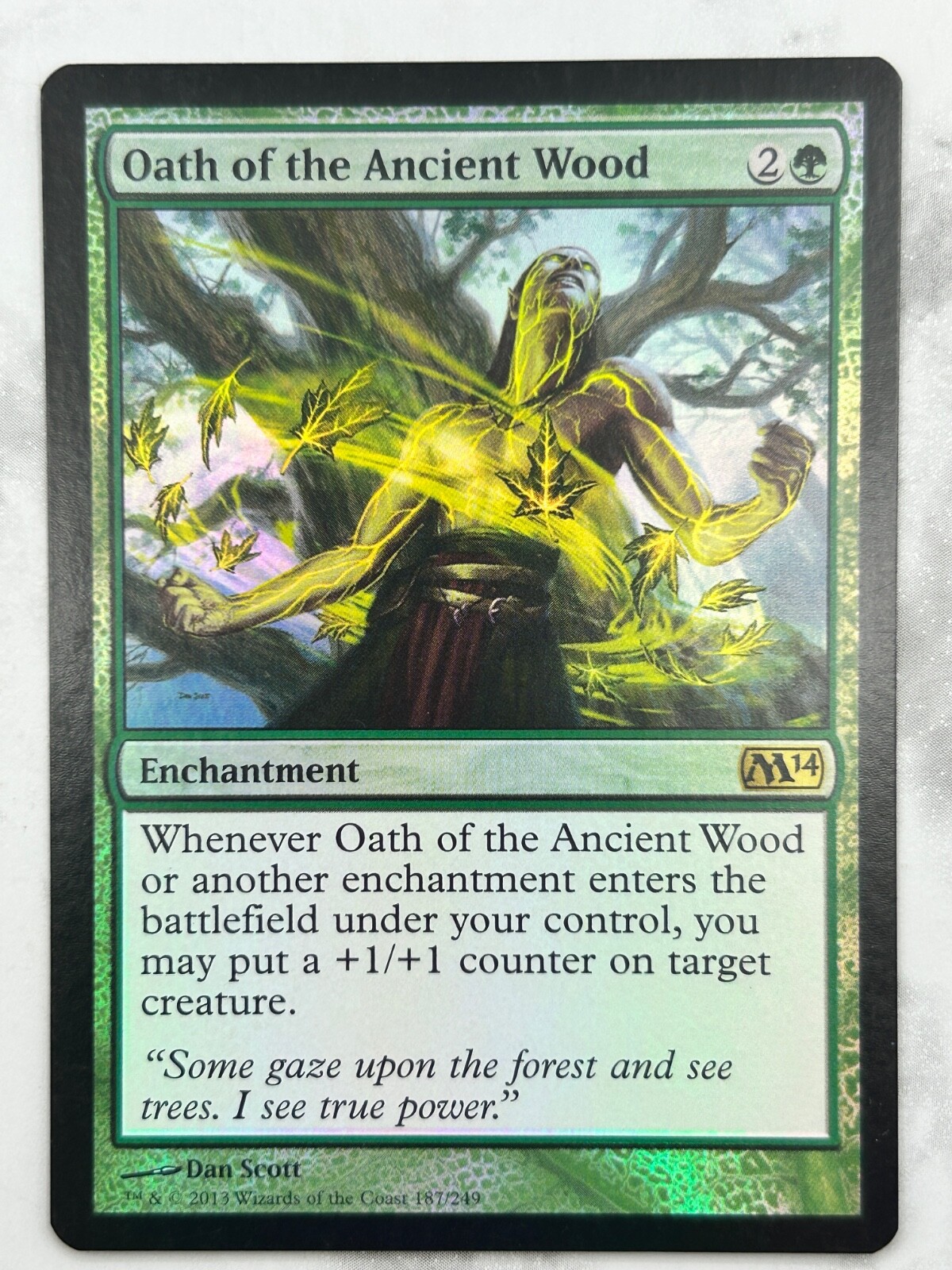 Oath of the Ancient Wood 1x FOIL MTG M14 Core Set Rare MINT green Oath of the Ancient Wood 1x FOIL MTG M14 Core Set Rare MINT green