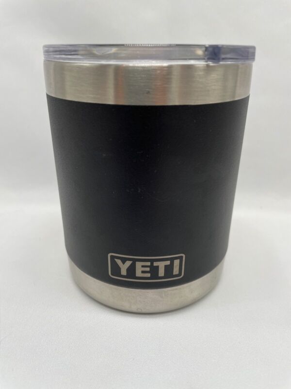 YETI Rambler 10 oz Lowball with Standard Lid Vacuum Insulated Black
