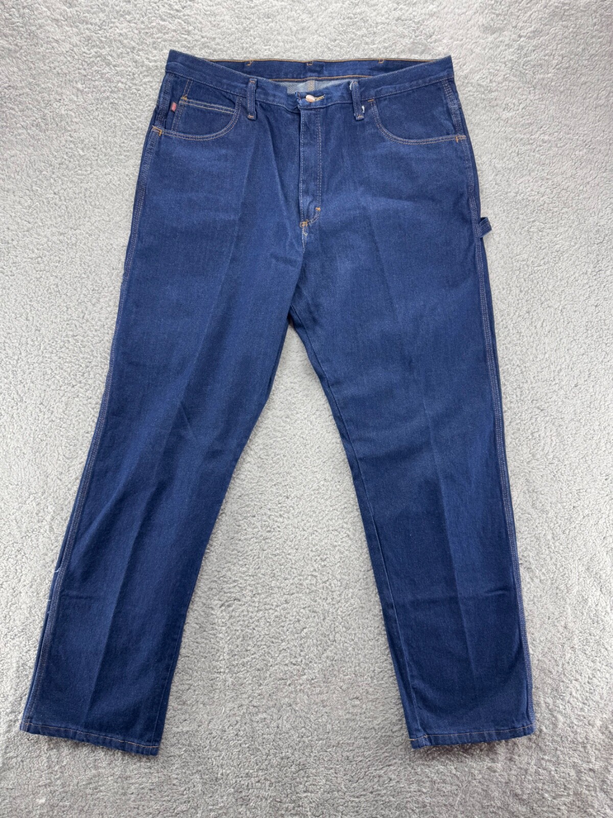 Red Cap Men's Heavy Duty Denim Carpenter Work Blue Jeans