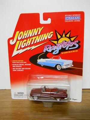Johnny Lightning Ragtops 1953 Buick Super Convertible Die Cast Car Scale 1:64
