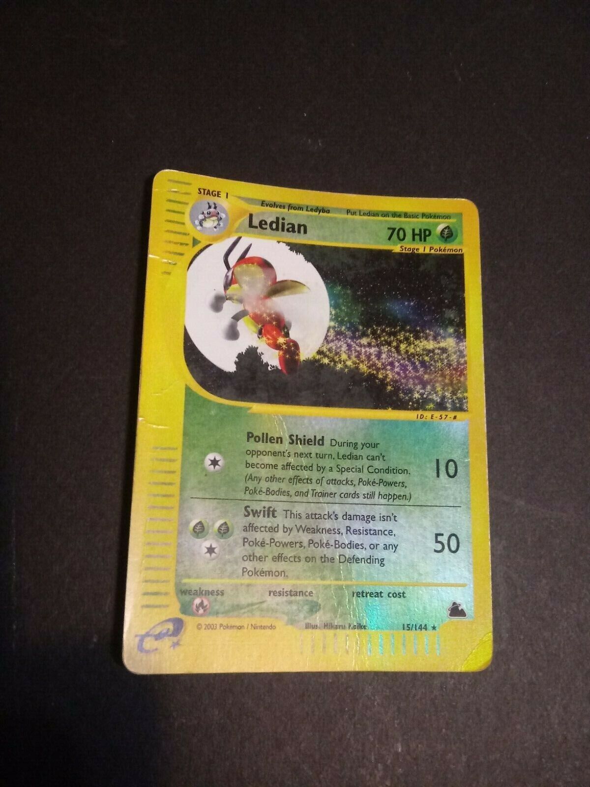 Reverse Holographic Rare Ledian (H14) EX-Reader TCG Pokemon Card