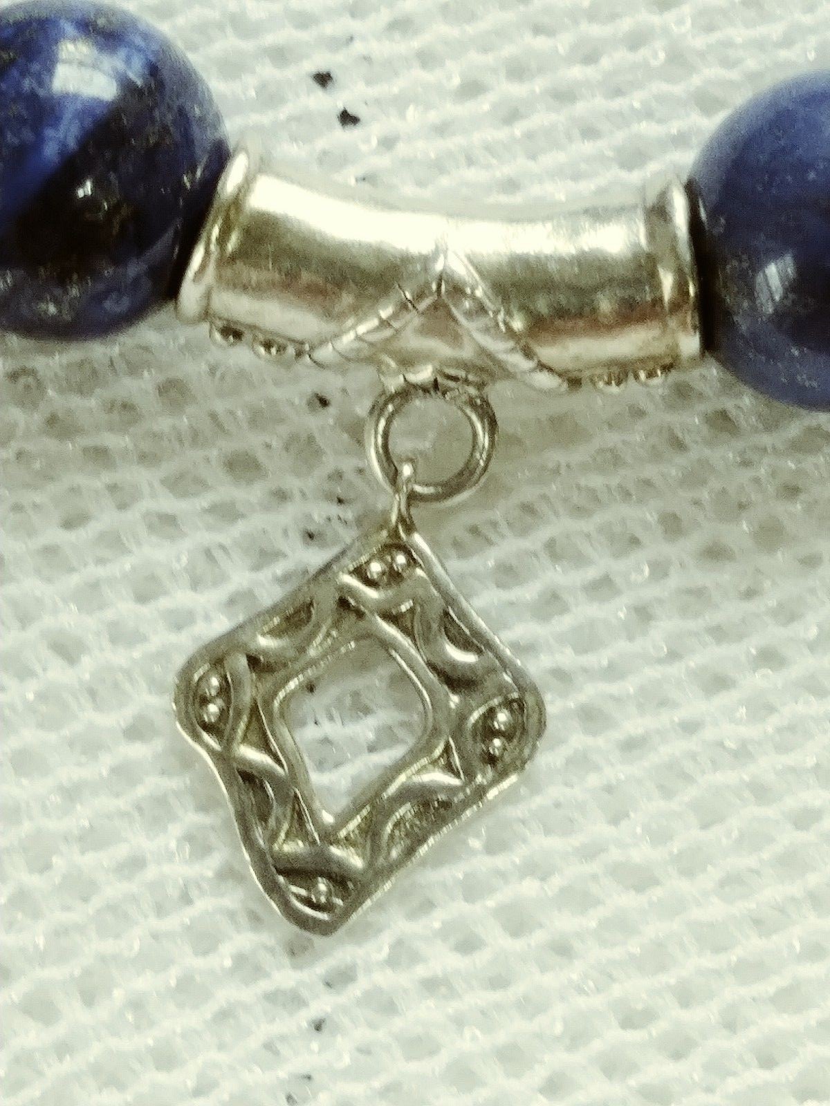 SILPADA Blue LaBead  925 Sterling Silver CONFECTION Stretch  Bracelet. B2812