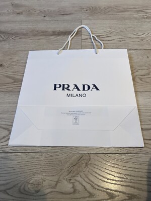 Prada White Gift Bag Shopping Bag Empty Medium