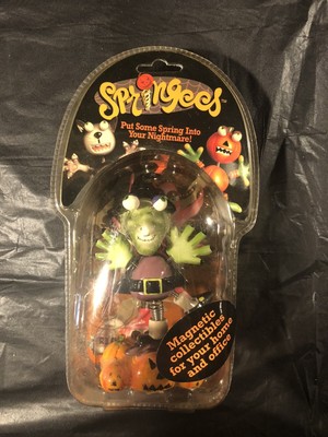 NIP Exhart Company Halloween  Springee  Witch Bobblehead Nodder Magnetic