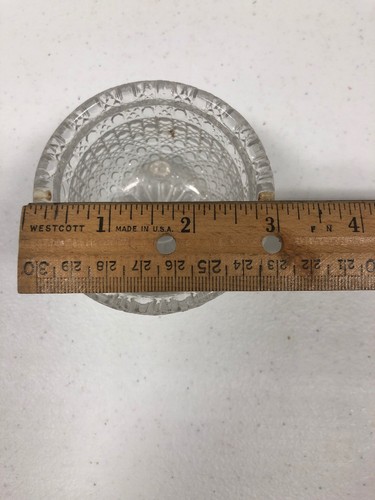 Vintage GLASS Tri Footed Witches Kettle Pot Clear