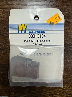 Walthers 933-3134 24pk Metal Plates HO Scale model railroading trains