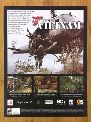 Conflict: Vietnam Xbox PS2 2004 Vintage Video Game Print Ad/Poster Official Art