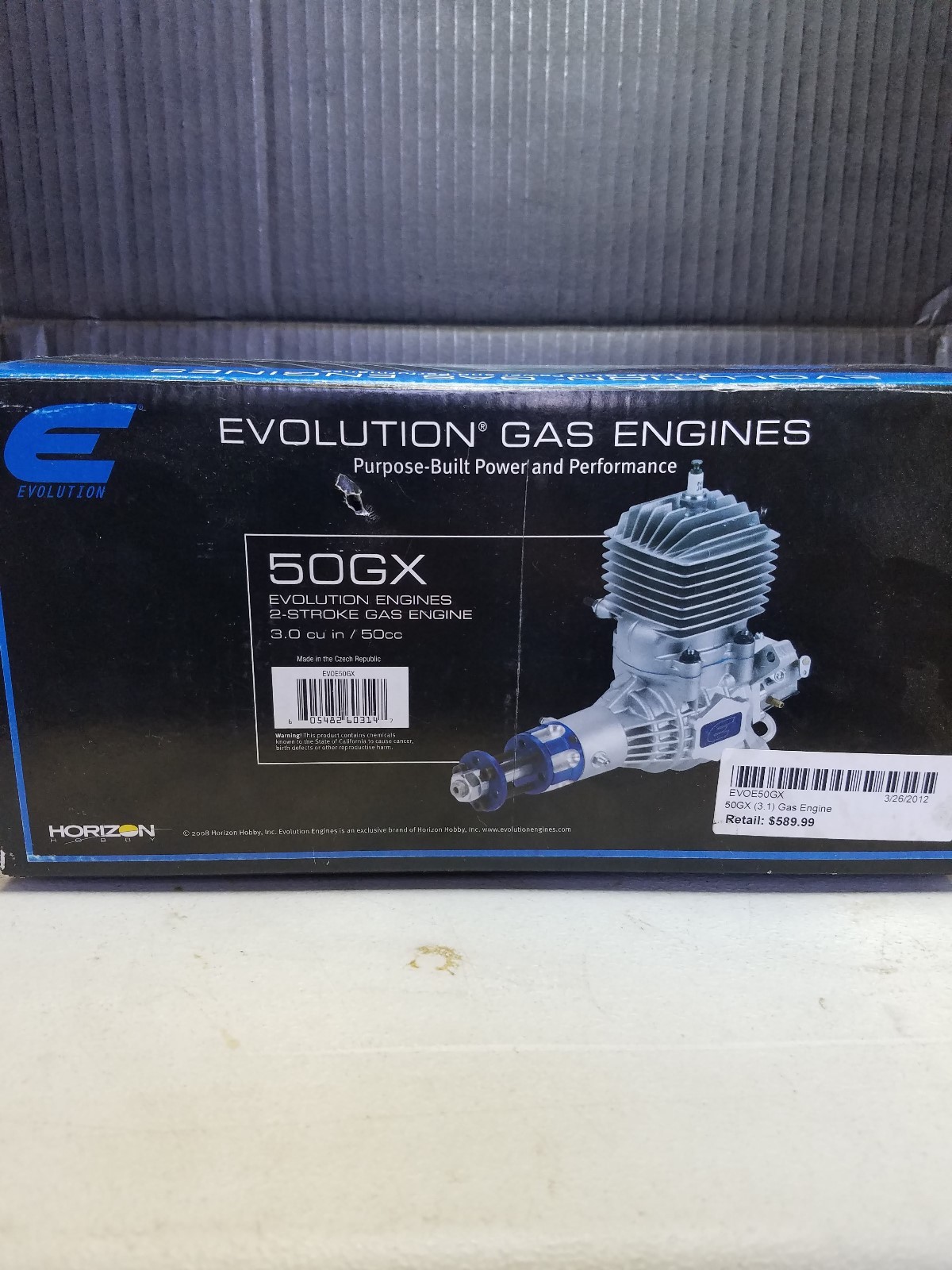 Evolution gas engine 50GX 2-stroke 3.0 cu in / 50cc For Model Airplanes gasoline