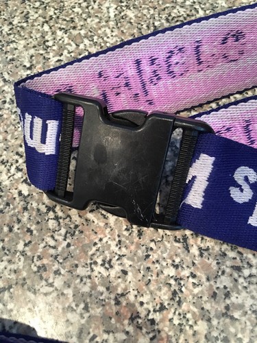 Home Is Where Your Cat Is Luggage Strap Purple White Set