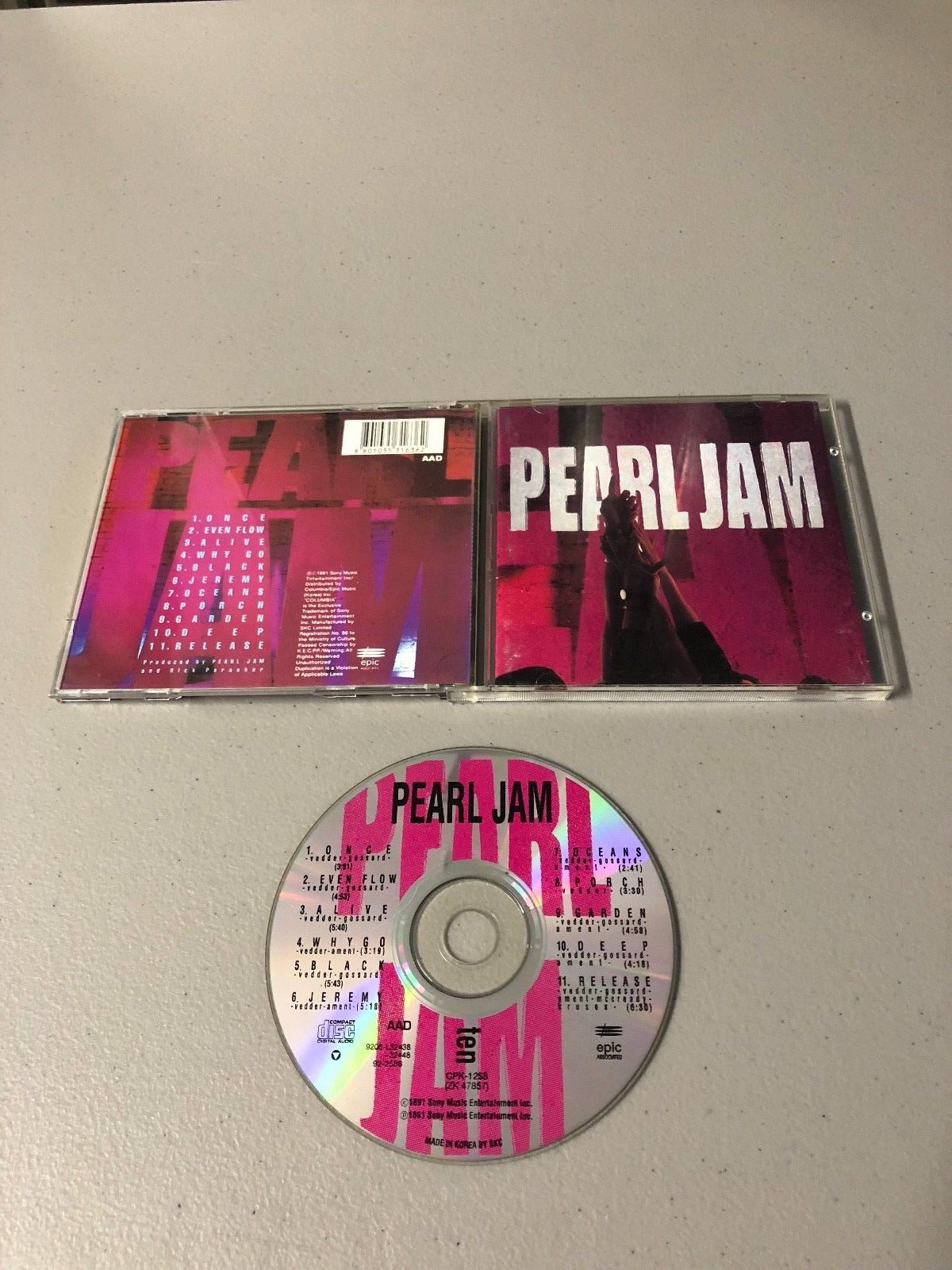 輸入CD  Made &amp; Played  TRR047CD Tucker Road Records /00110 Pearl Jam Ten CD VERY RARE 1991 Made in KOREA Import CPK