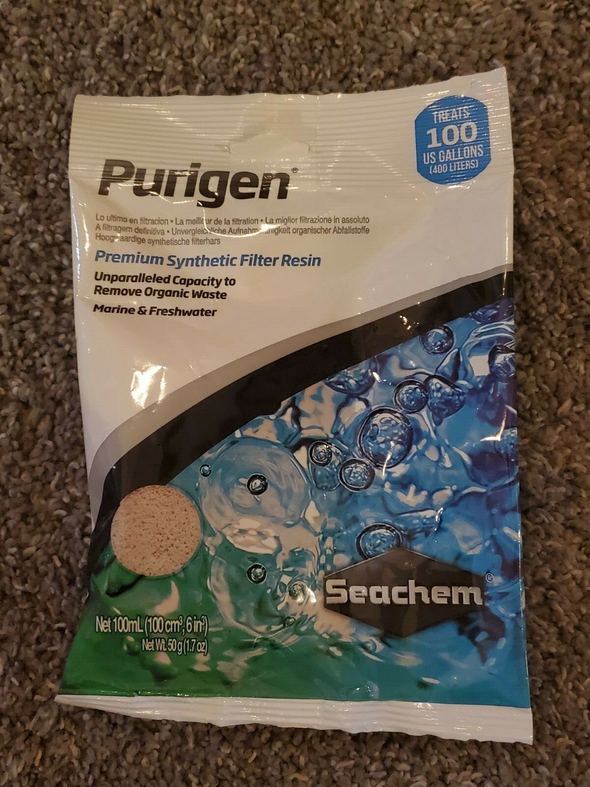 Seachem Purigen 100mL Premium Synthetic Filter Resin Removes