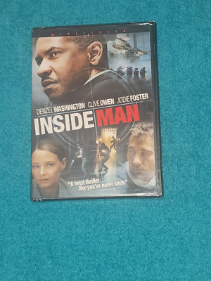 Inside Man (DVD, 2006) Denzel Washington, Jodie Foster, Clive Owen WS NEW