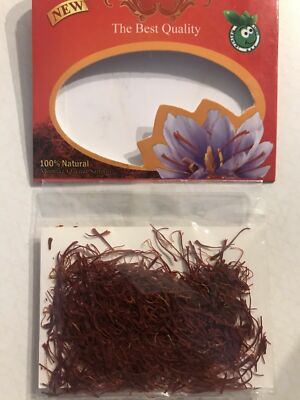 1 Gram Organic Saffron Thread Grade A+ All-Red Super Fresh from new season