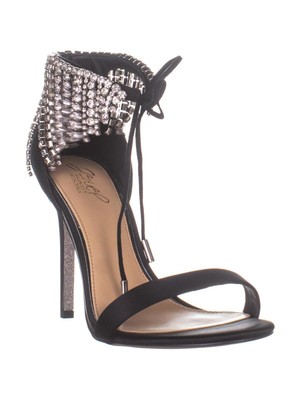 

JEWEL BADGLEY MISCHKA Женские черные босоножки Darielle с круглым носком на шпильке, размер 7,5 м, Черный, JW2812