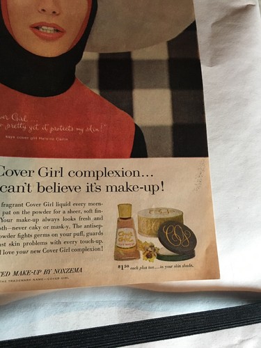 1963 Vintage Ad Cover Girl Medicated Make-up By Noxema (E1)