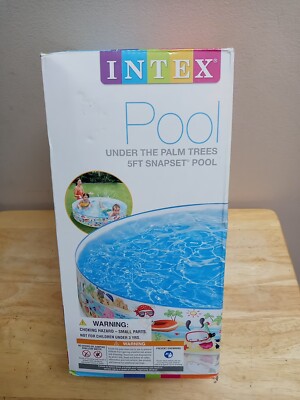 INTEX Under The Palm Trees Snapset Instant Kids Childrens Swimming Pool 5FT New