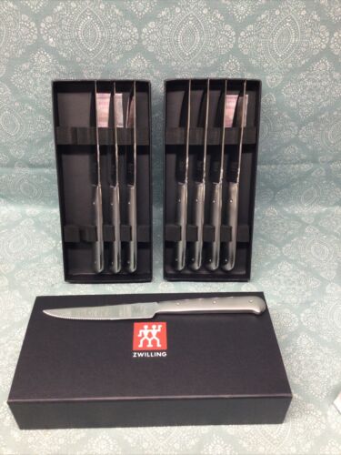 Zwilling JA Henkels Porterhouse Stainless-Steel 8-Piece Steak Knife Set, New
