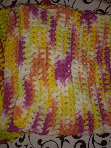 New! Handmade Cotton Crochet Washcloths 6 pcs