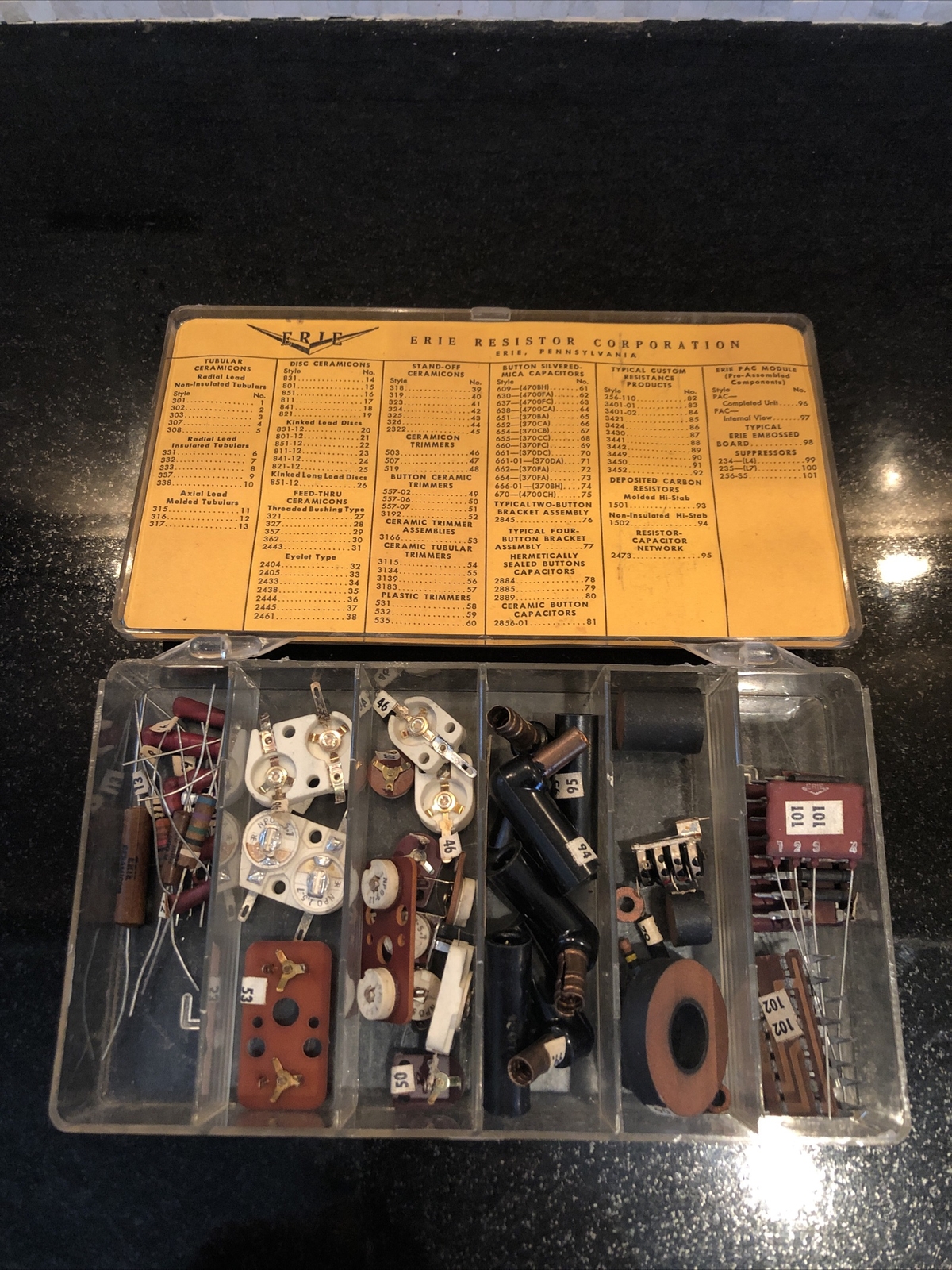 Boxed NOS Erie Resistor Corp. Electronic Resistors Transistors