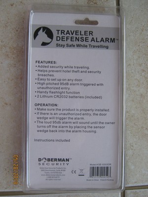New Doberman Security Traveler Defense Alarm SE-0203 Door Protection