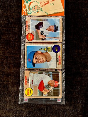 1968 TOPPS XMAS BASEBALL RACK PACK MICKEY MANTLE TOM SEAVER A/S RC ROGER MARIS