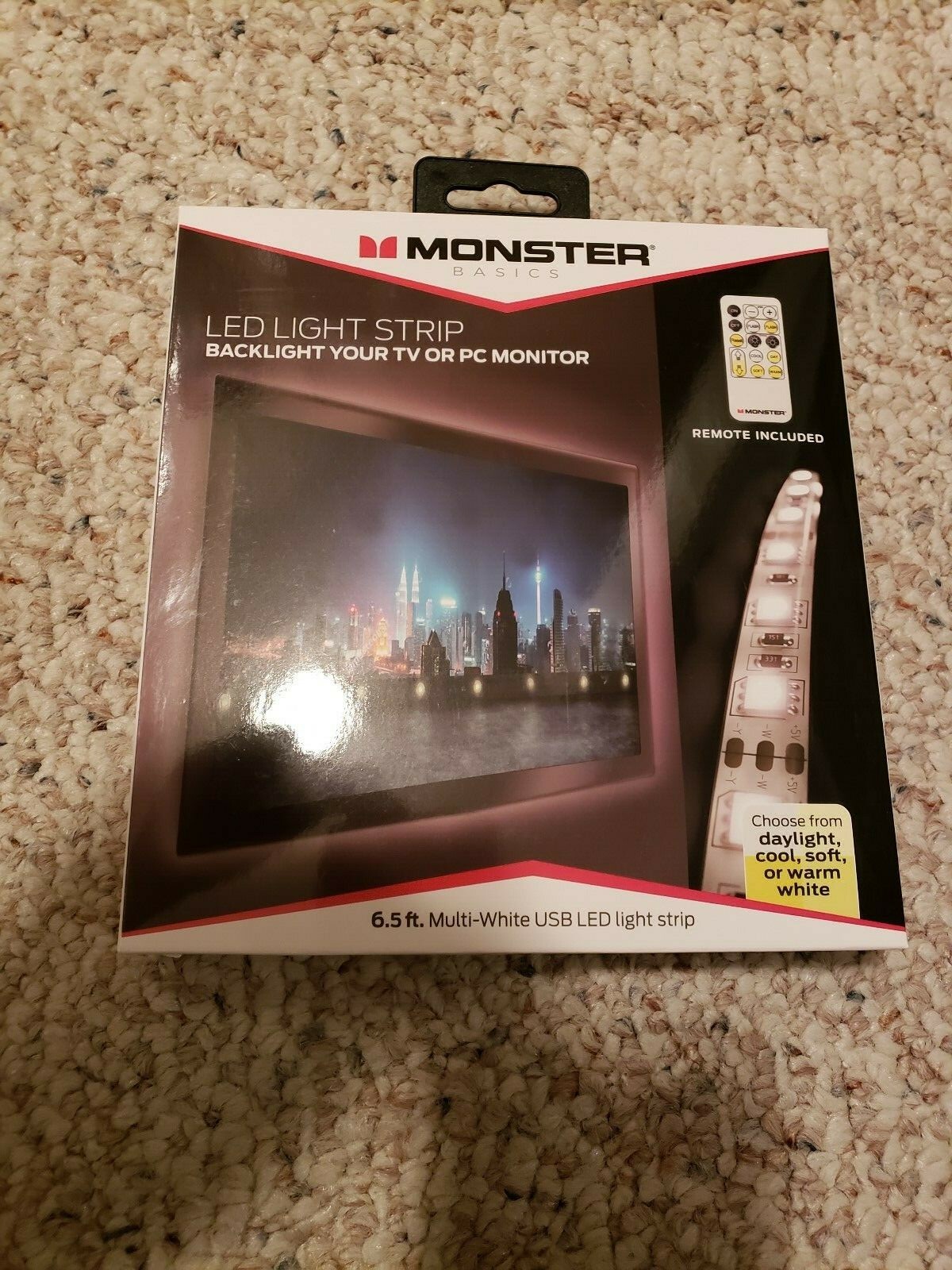 Monster Light LED Strip For TVs Up To 65' Mood Lighting Gaming