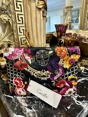 CAMILLA MIRROR MIRROR ENVELOPE CLUTCH BAG CRYSTALS BNWT $279 SOLD OUT