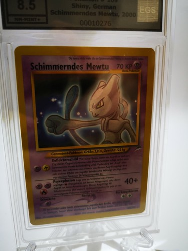 Schimmerndes Mewtu 109105 Ultra Rare EGS 8.5 PSA 9 Neo Destiny