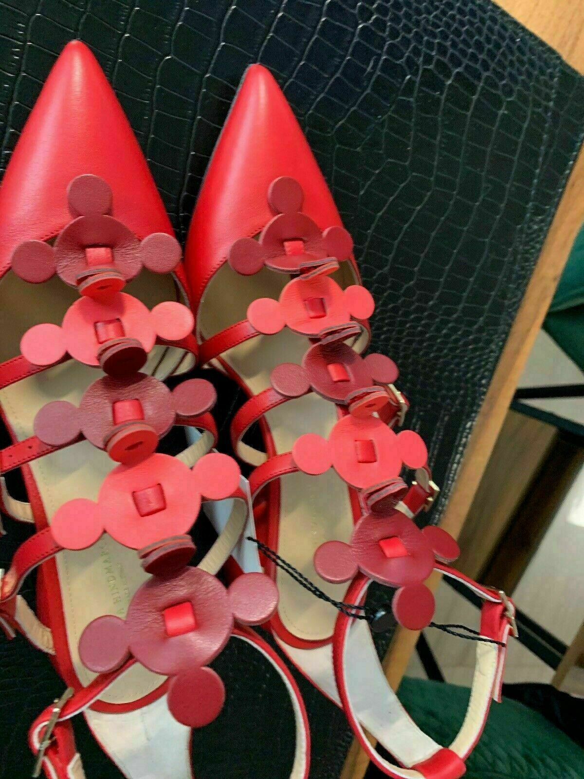 ANYA HINDMARCH ANYA HINDMARCH CAGE SANDAL POINTY APEX PUMP SANDALEN MULES FLATS SHOES SCHUHE 37