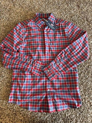 NWT Vineyard Vines Shirt Mens OTG Small Red Velvet Performance Brrr Button Down