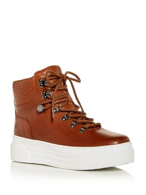 

J SLIDES Женские светло-коричневые кожаные ботильоны Adele Toe на платформе 8,5 м, Коричневый, ADELE