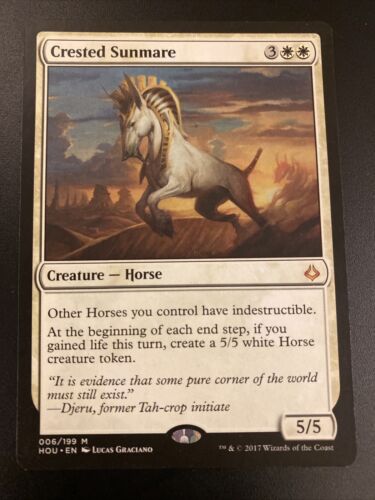 Crested Sunmare 1x FOIL HOU MTG Hour of Devastation Mythic MINT white Crested Sunmare 1x FOIL HOU MTG Hour of Devastation Mythic MINT white