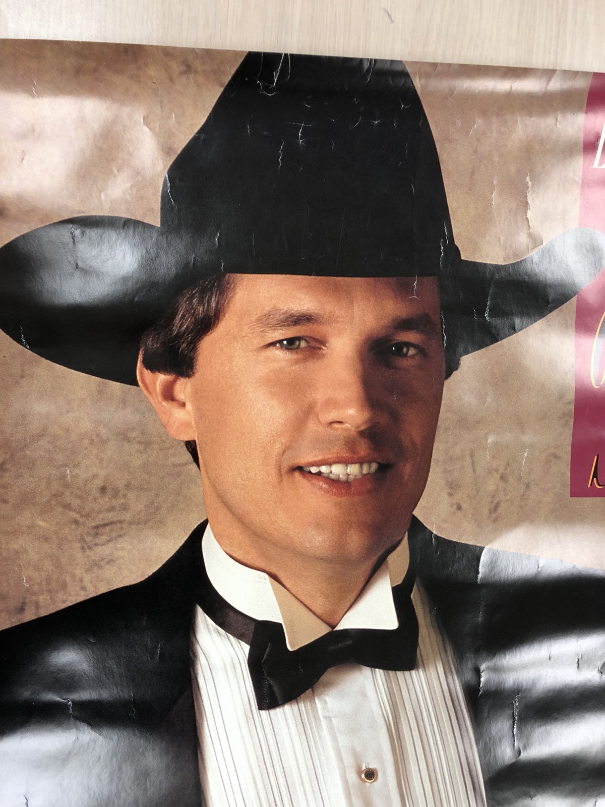 GEORGE STRAIT 1990 MCA Records Livin It Up SPECIAL PROMO POSTER ORIGINAL Country
