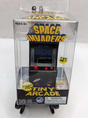 Tiny Arcade SPACE INVADERS Miniature Video Cabinet w/Keychain, World's Smallest