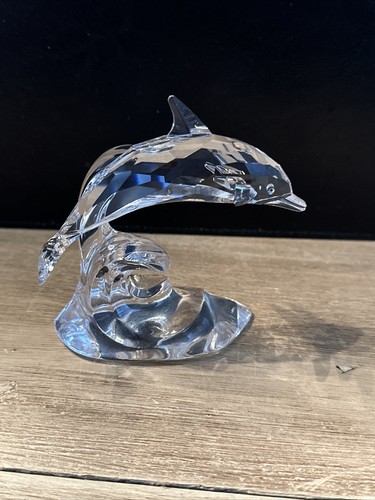 廃盤 スワロフスキー ドルフィン 190365 SWAROVSKI SWAROVSKI Crystal “Dolphin on a Wave” Figurine (#190365) MIB