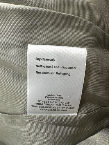 Pre-owned Annie Bing Women's Quinn Oversized Wool Blazer Olive Army Color Size Large In Olive/army