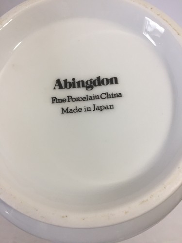 Abingdon By Japan Coffee/Tea Pot With Lid White Pink Floral Silver Trim