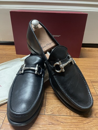 Salvatore Ferragamo Pebble Calf Mens Loafers Mason US 12D Salvatore Ferragamo Pebble Calf Mens Loafers Mason US 12D