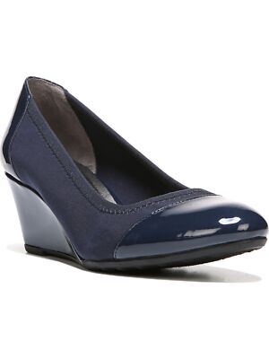 

LIFE STRIDE Женские темно-синие туфли-лодочки без шнуровки на танкетке Juliana стрейч с круглым носком, размер 8,5 N, Navy, F2858M1