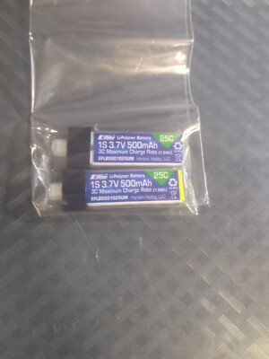 2 E-Flite Eflite 500mah 1S 3.7v 25C Lipo Battery UMX Glimpse EFLB5001S25UM #90