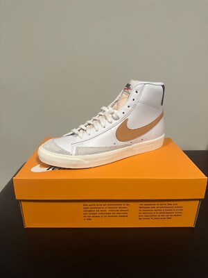 Size 9 Nike Blazer '77 Vintage Mid White Amber Brown BQ6806-125