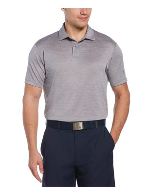 HYBRID APPAREL Mens Grey Heather Short Sleeve Classic Fit Polo M