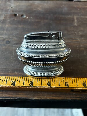 Omsco lite Table Lighter Automatic Super lighter Ornate Chrome Japan