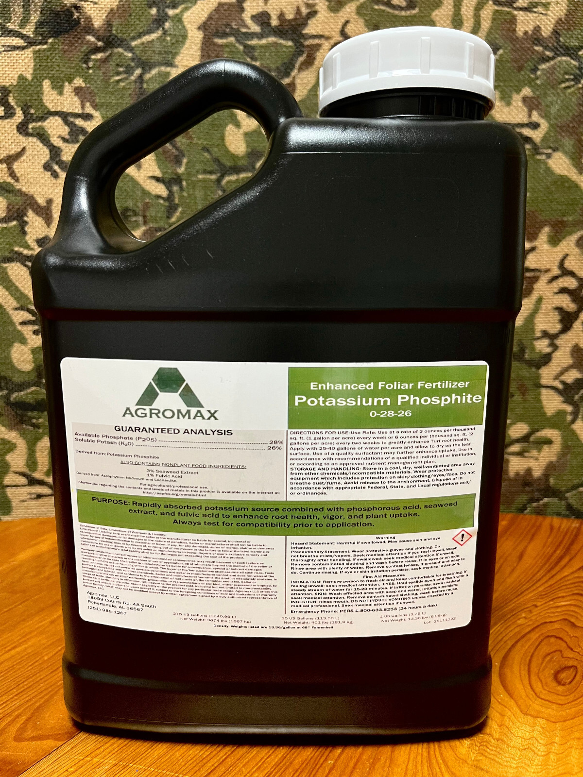0-28-26 Foliar Phosphite with Potassium Liquid Fertilize
