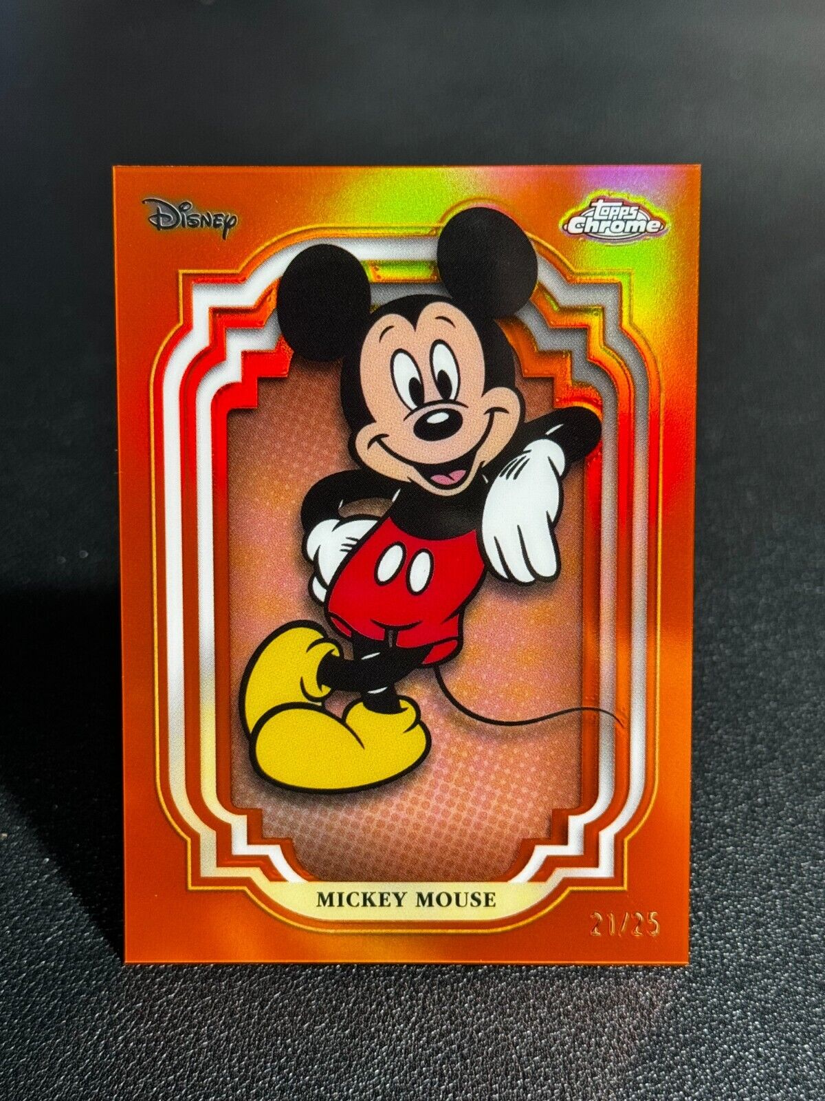 Topps Chrome Disney 2024 Orange Refactor 21/25 Mickey Mouse Topps Chrome Disney 2024 Orange Refactor 21/25 Mickey Mouse