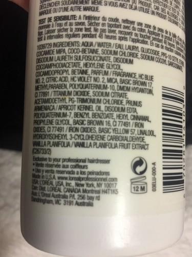 Loreal professional Colorist Collection Hazelnut Shampoo 12oz