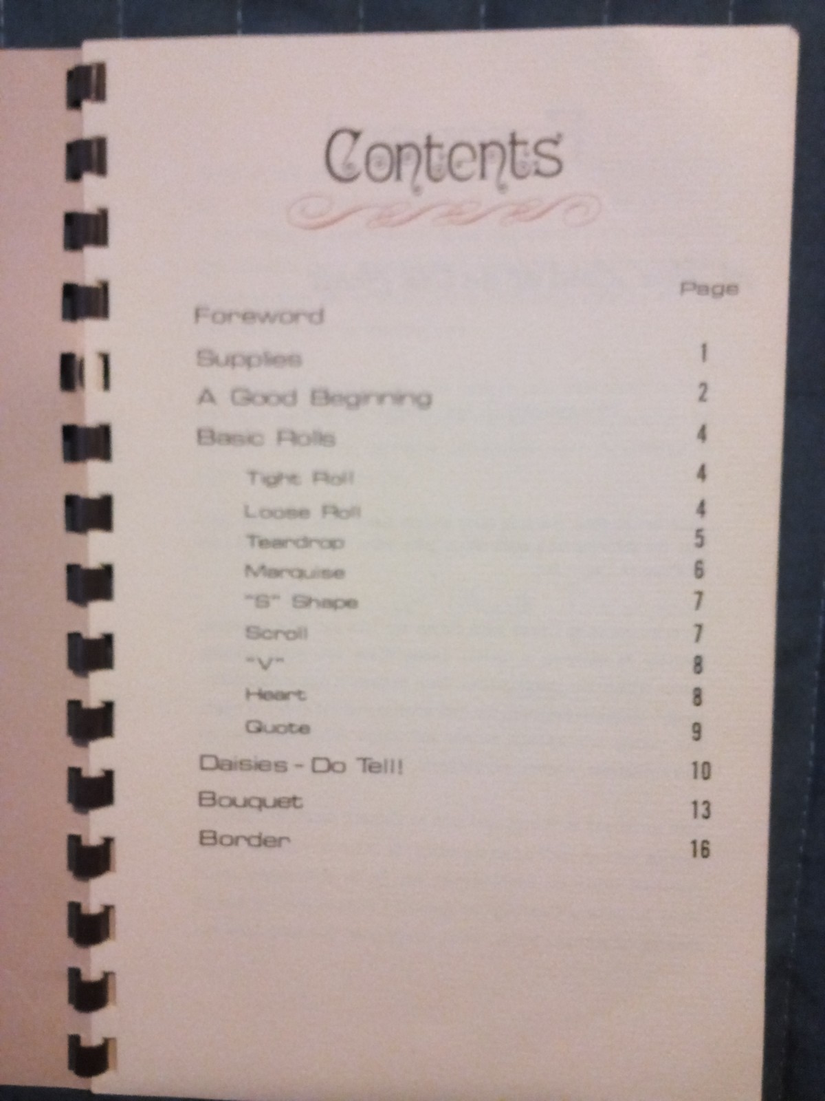 Filigree Paper Art Instruction Book ( quilting) by Joan Florida 1972