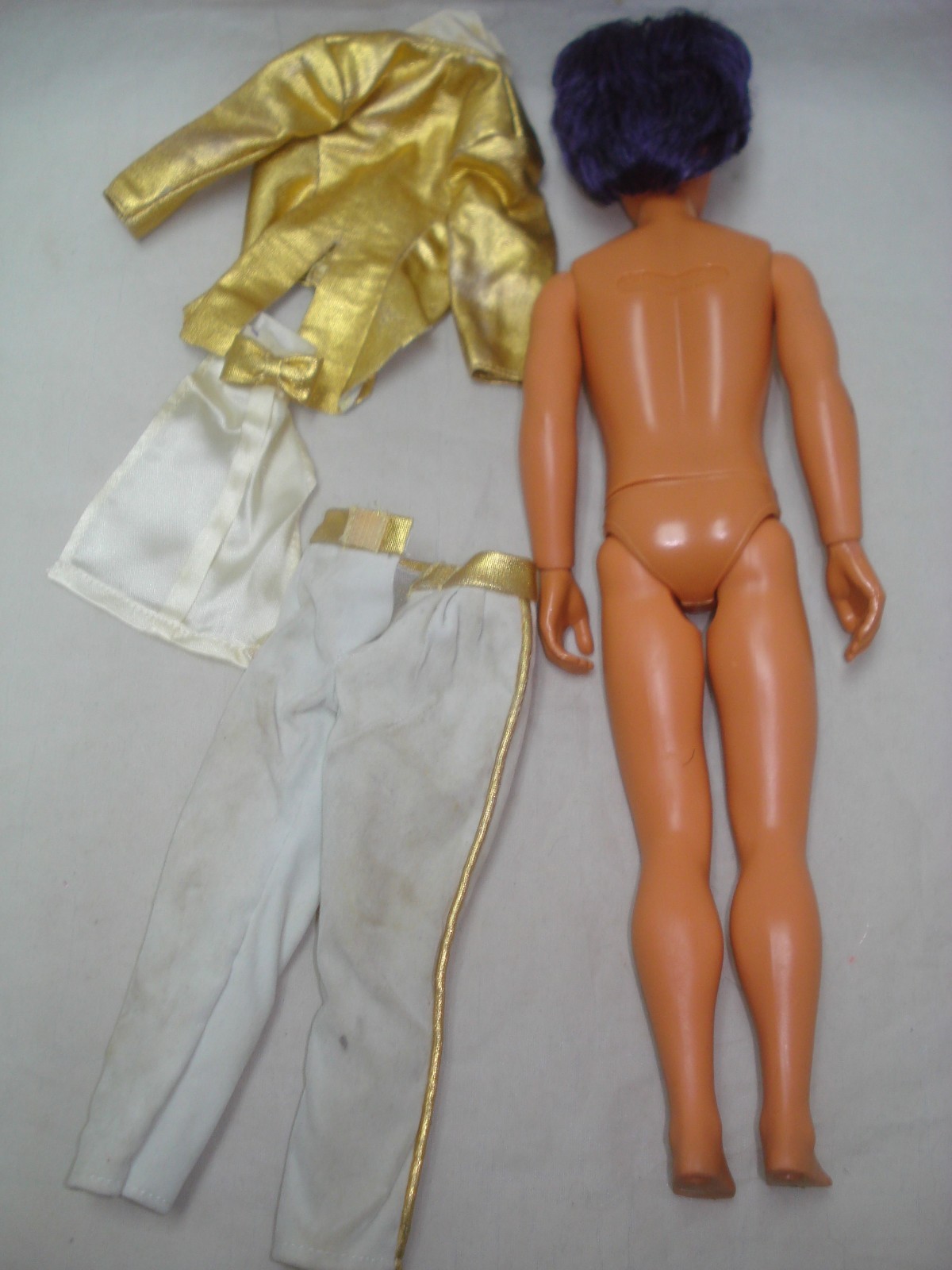 Vtg 80s JEM AND THE HOLOGRAMS DOLL & CLOTHES Lot GLITTER N GOLD RIO