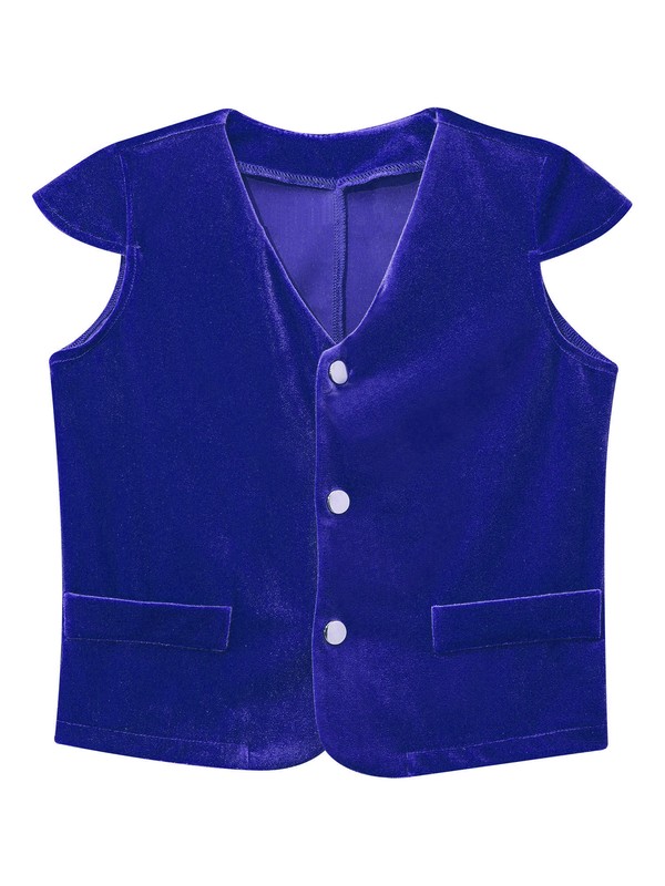 Boys Button-Down Masquerade Kids Mardi Gras Parade Medieval Carnival Vest Party