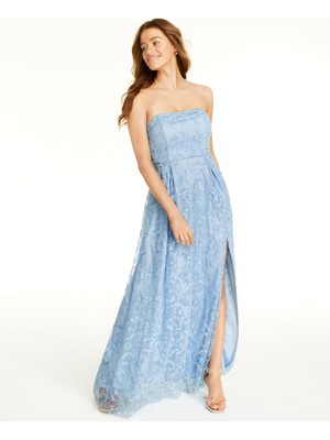 JUMP APPAREL Womens Light Blue Lace-up Corset Closure Sheath Dress 5\6